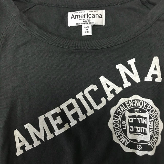 AMERICANA(アメリカーナ)のAmericana☆七分袖グレーTシャツ レディースのトップス(Tシャツ(長袖/七分))の商品写真
