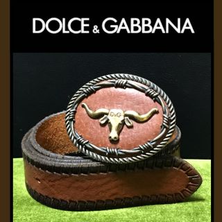 ドルチェアンドガッバーナ(DOLCE&GABBANA)の【こ○り様専用】ドルチェ&ガッバーナ ▪️闘牛バックル ベルト ブラウン(ベルト)