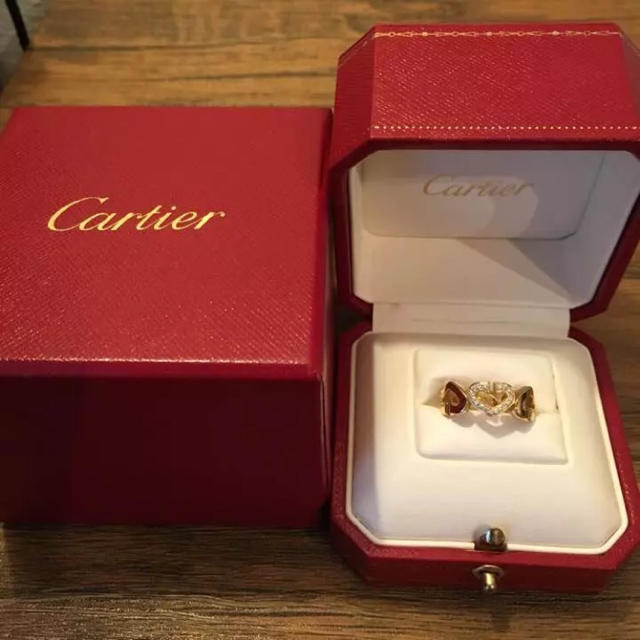 Cartier - カルティエ Cハート ダイヤリング イエローゴールド YG 48