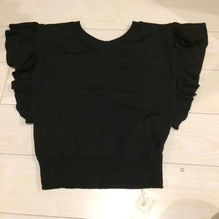 レトロガール(RETRO GIRL)のタグ付き フリルスリーブニットTシャツ(Tシャツ(半袖/袖なし))