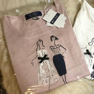 エムズグレイシー(M'S GRACY)のエムズグレイシー  Tシャツ カットソー  40 ピンク(カットソー(半袖/袖なし))