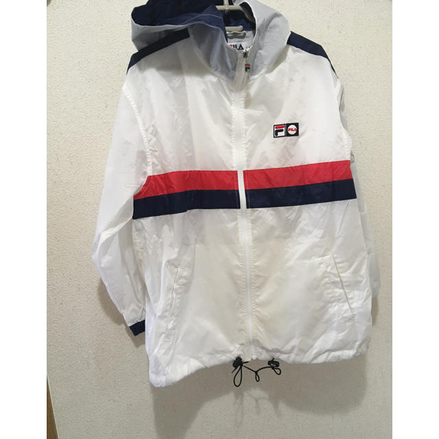 FILA(フィラ)のFILA ナイロン パーカー ジャケット カッパ 古着 ダンス アディダス レディースのジャケット/アウター(ナイロンジャケット)の商品写真