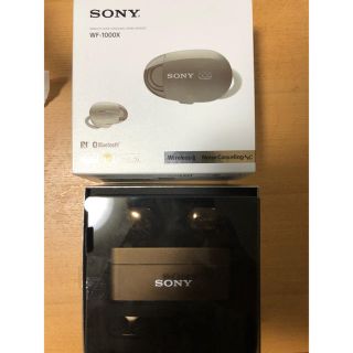 ソニー(SONY)のヘッドセット WF-1000X (N) ゴールド ノイズキャンセル ワイヤレス(ヘッドフォン/イヤフォン)