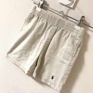 ポロラルフローレン(POLO RALPH LAUREN)のポロラルフローレン ハーフパンツ90  薄ベージュ オフホワイト 綿100%(パンツ/スパッツ)