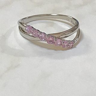 ジュエリーツツミ(JEWELRY TSUTSUMI)のK10ホワイトゴールドピンクトルマリンリング(リング(指輪))