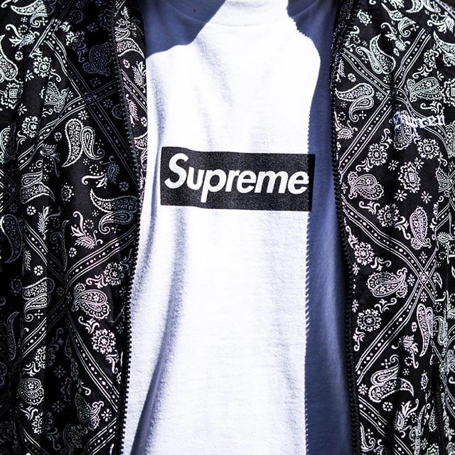 Supreme Bandana track jacket L 18ss ブラック