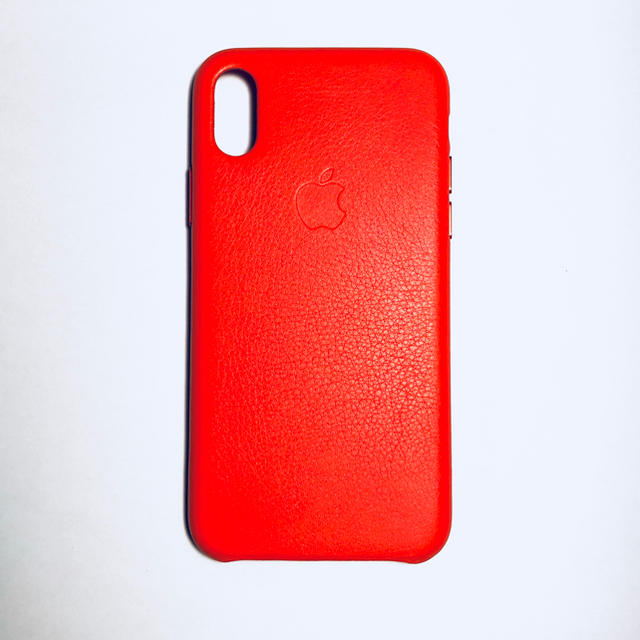 Apple(アップル)のApple iPhone X Leather Bright Orange ケース スマホ/家電/カメラのスマホアクセサリー(iPhoneケース)の商品写真