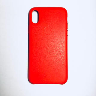 アップル(Apple)のApple iPhone X Leather Bright Orange ケース(iPhoneケース)