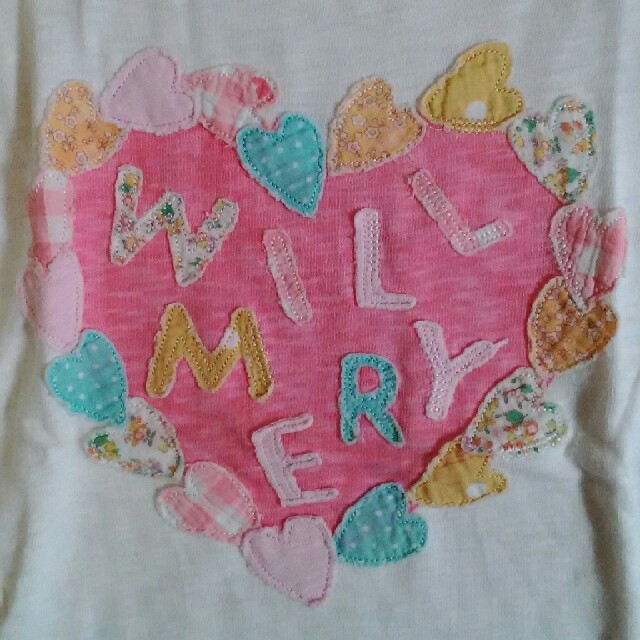 WILL MERY(ウィルメリー)のWILLMERY☆アップリケ風 半袖Ｔ 110 キッズ/ベビー/マタニティのキッズ服女の子用(90cm~)(Tシャツ/カットソー)の商品写真