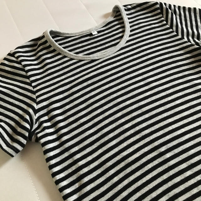 MUJI (無印良品)(ムジルシリョウヒン)の無印良品 柔らかいボーダーTシャツ レディースのトップス(Tシャツ(半袖/袖なし))の商品写真