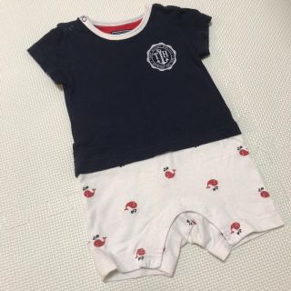 トミーヒルフィガー(TOMMY HILFIGER)のトミーヒルフィガー カバーオール   ロンパース 74㎝(ロンパース)