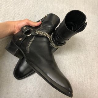 Saint Laurent - Saint Laurent Paris 13AW チェーンリングブーツ 41 ...