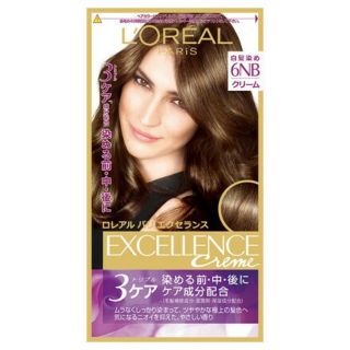 ロレアルパリ(L'Oreal Paris)の【新品】6NB ロレアルパリ エクセランス 白髪染めクリーム(白髪染め)