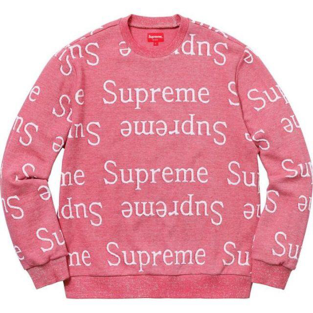 【新品未使用】supreme jacquard logo crewneck