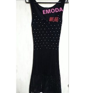 エモダ(EMODA)のEMODA☆新品☆パール付きシースルー、ワンピース(ひざ丈ワンピース)