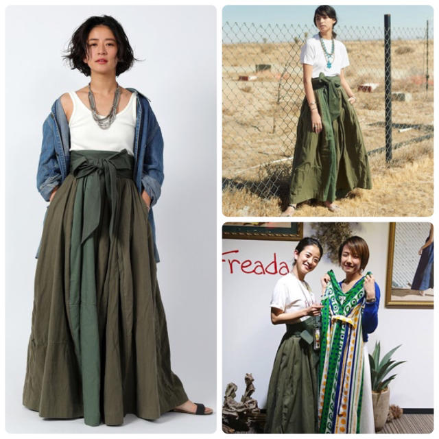 FREAK'S STORE - 新品✨リメイクフレアスカート💚FREAK'S STORE FREAK'S STORE - 新品✨リメイクフレアスカート💚FREAK'S STORE