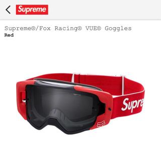 シュプリーム(Supreme)の専用Fox Racing® Vue Goggles Red 2点セット(装備/装具)