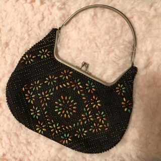 ロキエ(Lochie)の🔻vintage rétro beads bag🌼(ハンドバッグ)