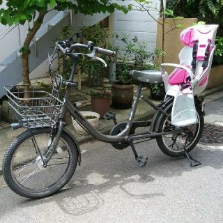 bikke2 二人乗り自転車　チャイルドシート付き(自動車用チャイルドシート本体)