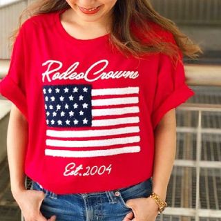 ロデオクラウンズワイドボウル(RODEO CROWNS WIDE BOWL)の今期新作✩RODEO CROWNS✩アソートオールアメリカンモチーフTシャツ

(Tシャツ(半袖/袖なし))