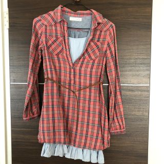 ザラ(ZARA)のZara チェックシャツワンピース 140センチ(ワンピース)