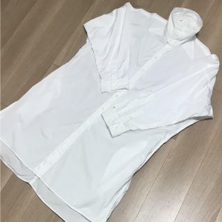 ヨウジヤマモト(Yohji Yamamoto)の環縫い スタンドカラー ロングシャツ (シャツ)