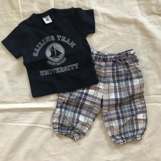 プチバトー(PETIT BATEAU)のPETIT BATEAU プチバトー 半袖半パンセット(パンツ)