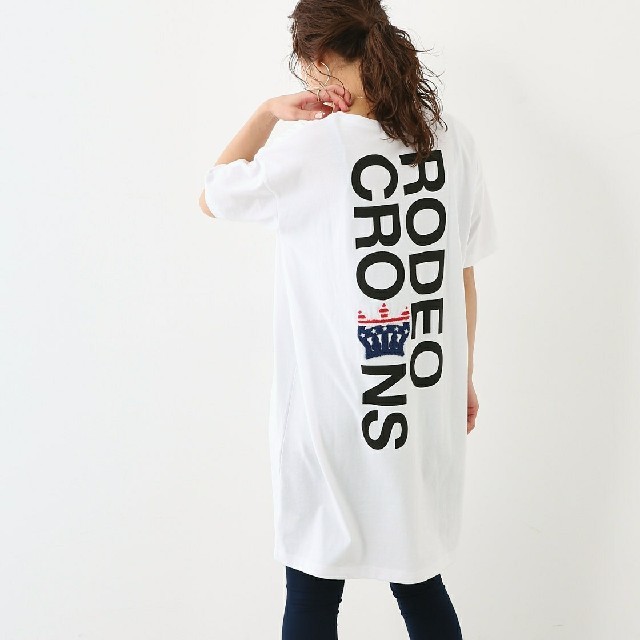 RODEO CROWNS WIDE BOWL(ロデオクラウンズワイドボウル)の今期完売✩RODEO CROWNS✩RCWB✩王冠ワッペンTシャツワンピース レディースのワンピース(ミニワンピース)の商品写真