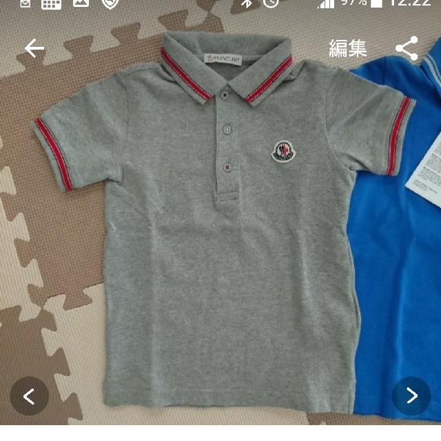 MONCLER(モンクレール)のモンクレールキッズ ポロシャツ 半袖 キッズ/ベビー/マタニティのキッズ服男の子用(90cm~)(Tシャツ/カットソー)の商品写真