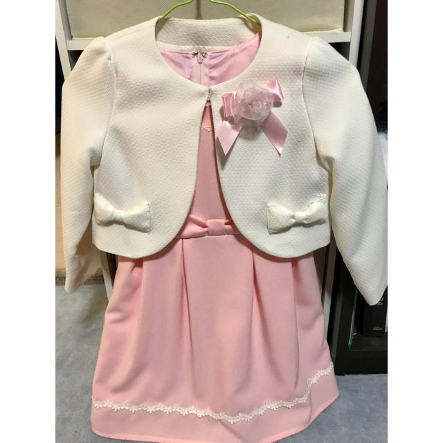 入学式 入園式 ワンピース ピンク 120㎝ キッズ/ベビー/マタニティのキッズ服女の子用(90cm~)(ワンピース)の商品写真