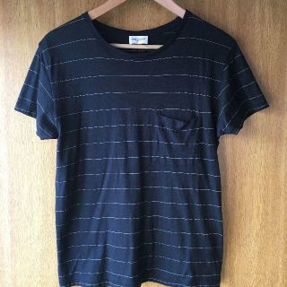 サンローラン(Saint Laurent)のSaint Laurent　コットンリネンポケットTシャツ　S　【送料無料】(Tシャツ/カットソー(半袖/袖なし))