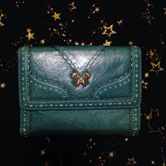 ANNA SUI(アナスイ)のアナスイ 二つ折り財布✪グリーン レディースのファッション小物(財布)の商品写真