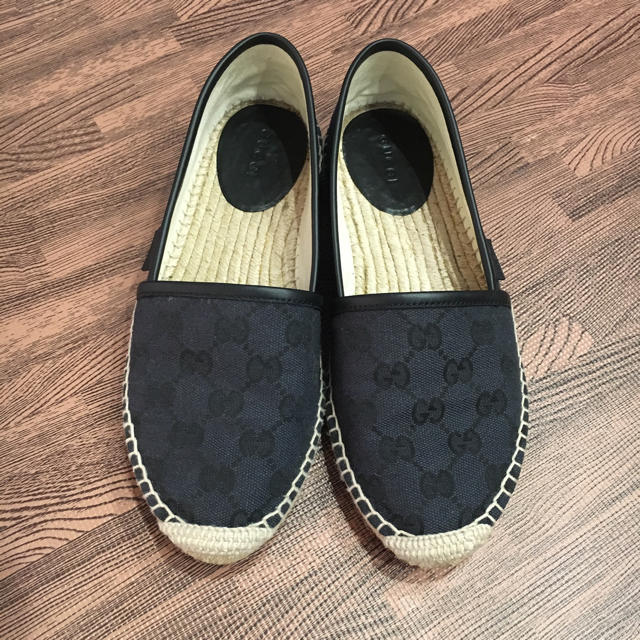 フラットシューズ 極美品 GUCCI 鳥 ティアン 靴 エスパドリーユ