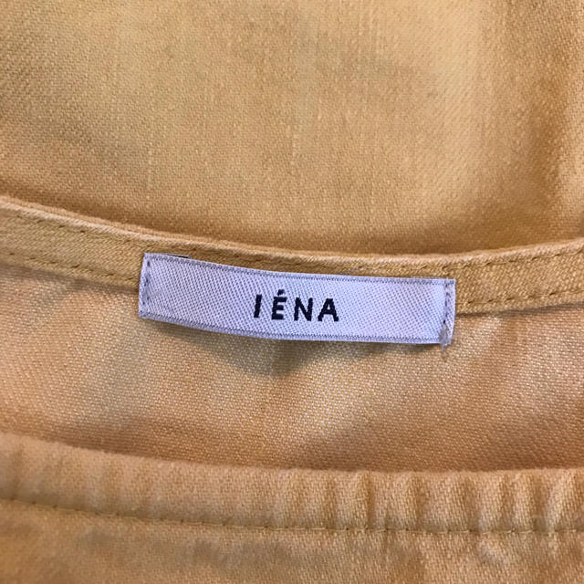 IENA(イエナ)の美品◇イエナIENA◇フロントリボン半袖ワンピース イエロー 上品 春夏 レディースのワンピース(ひざ丈ワンピース)の商品写真