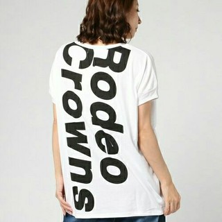 ロデオクラウンズワイドボウル(RODEO CROWNS WIDE BOWL)の新品*RODEO CROWNS*バックビッグロゴ Vネック Tシャツ(Tシャツ(半袖/袖なし))