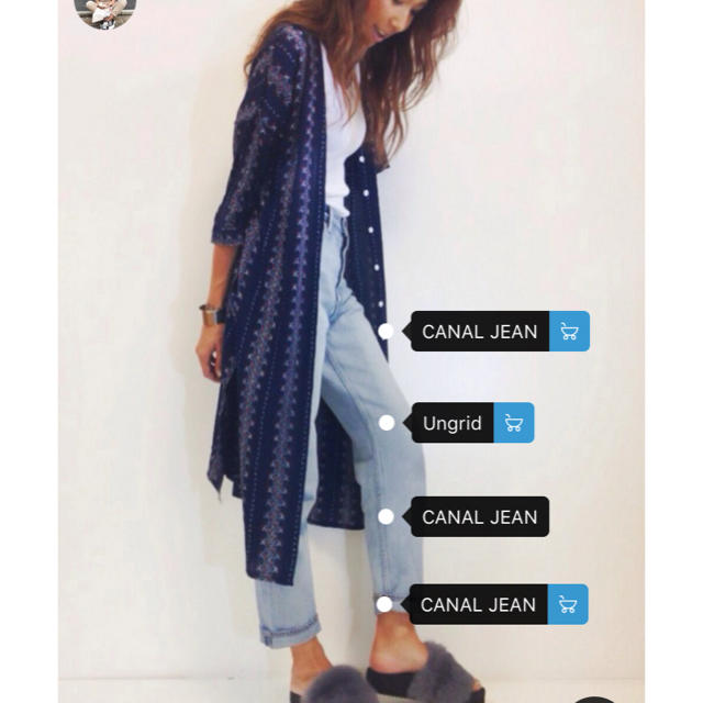 CANAL JEAN via j プリントロングカーディガン todayful