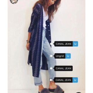 トゥデイフル(TODAYFUL)のCANAL JEAN via j プリントロングカーディガン todayful (その他)