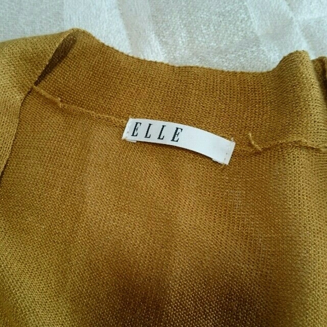 ELLE(エル)の通勤にも★未使用品 ★  ELLE ロングカーディガン  七分袖 レディースのトップス(カーディガン)の商品写真