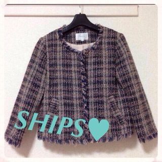 シップス(SHIPS)のSHIPS♡ツイードジャケット♡(ノーカラージャケット)