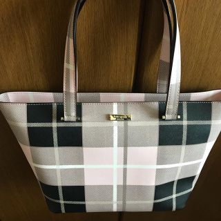 ケイトスペードニューヨーク(kate spade new york)のゆうゆう様専用 ケイトスペード ピンクチェックトートバッグ(トートバッグ)