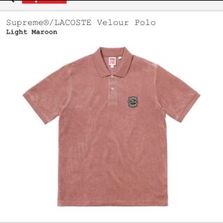 シュプリーム(Supreme)のMサイズ Supreme lacoste polo ポロ ラコステ ベロア(ポロシャツ)