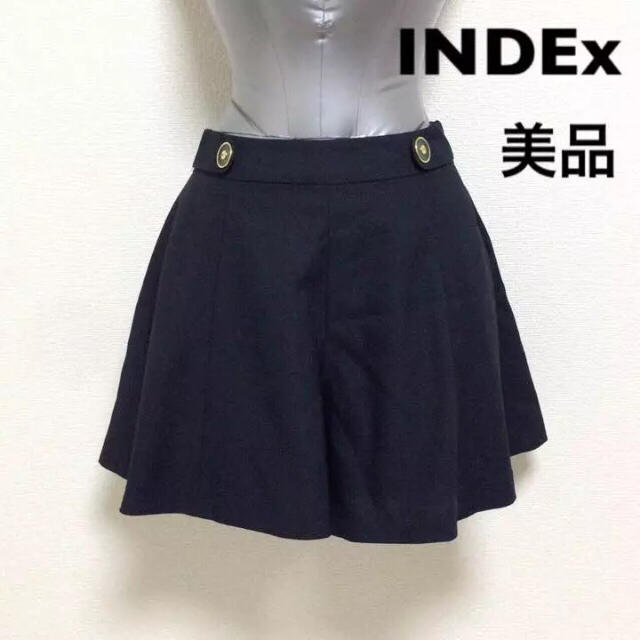 INDEX(インデックス)の【INDEx、美品】ネイビー、キュロットスカート レディースのスカート(ミニスカート)の商品写真
