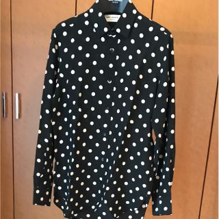 サンローラン(Saint Laurent)の15FWサンローランシルクポルカドットシャツ37サイズ(シャツ)