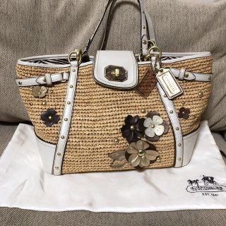 コーチ(COACH)の最終お値下げ☆コーチ☆カゴトートバッグ(かごバッグ/ストローバッグ)