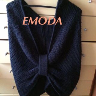 エモダ(EMODA)のリボンニットポンチョ♡(ポンチョ)