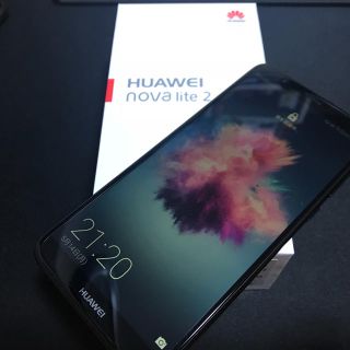 アンドロイド(ANDROID)のhuawei nova  lite 2 SIMフリー ブラック(スマートフォン本体)