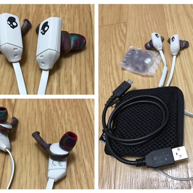 Skullcandy(スカルキャンディ)のSkullcandy Bluetooth イヤホン ほぼ新品 スマホ/家電/カメラのオーディオ機器(ヘッドフォン/イヤフォン)の商品写真