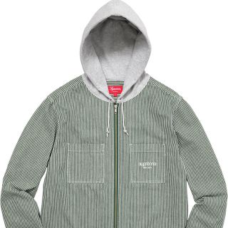 シュプリーム(Supreme)のSupreme Hooded Stripe Denim Zip Up Shirt(Gジャン/デニムジャケット)