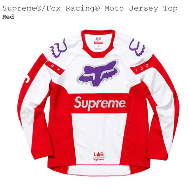 人気商品の ★ - Supreme Supreme Red Top Jersey Moto Racing Fox ジャージ