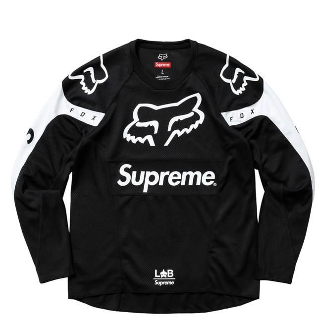 Supreme(シュプリーム)のsupreme Mサイ fox racing moto jersey top 黒 メンズのトップス(スウェット)の商品写真